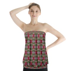 Decorative Flower Strapless Top by Bajindul