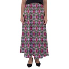 Decorative Flower Flared Maxi Skirt by Bajindul