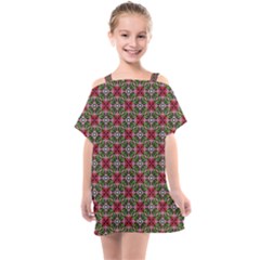 Decorative Flower Kids  One Piece Chiffon Dress by Bajindul