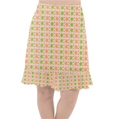 Flowers Fishtail Chiffon Skirt