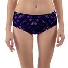 Purple Love Reversible Mid-waist Bikini Bottoms by KirstenStar