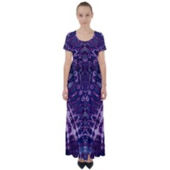 Purple Love High Waist Short Sleeve Maxi Dress by KirstenStar