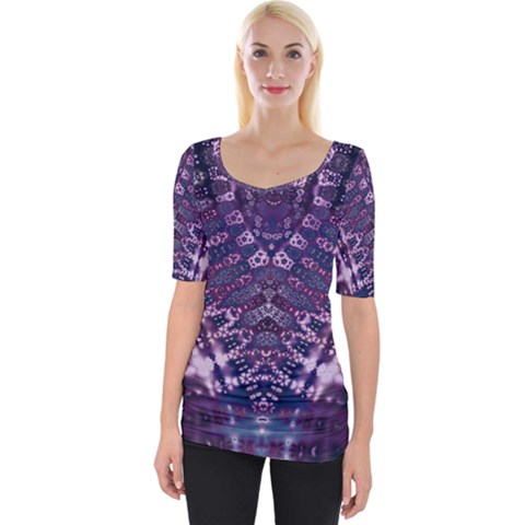 Purple Love Wide Neckline Tee by KirstenStar