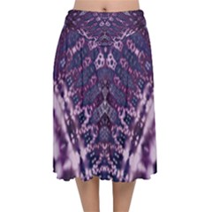 Purple Love Velvet Flared Midi Skirt by KirstenStar