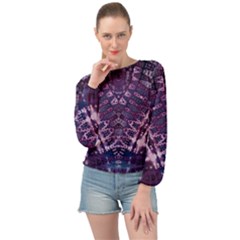 Purple Love Banded Bottom Chiffon Top by KirstenStar