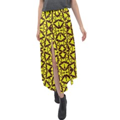 Ml-c4-4 Velour Split Maxi Skirt