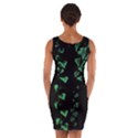 Botanical Dark Print Wrap Front Bodycon Dress View2