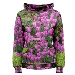 Late April Purple Tulip Women s Pullover Hoodie by Riverwoman