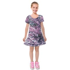 Ohio Redbud Kids  Short Sleeve Velvet Dress by Riverwoman