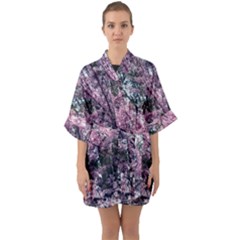 Ohio Redbud Quarter Sleeve Kimono Robe by Riverwoman