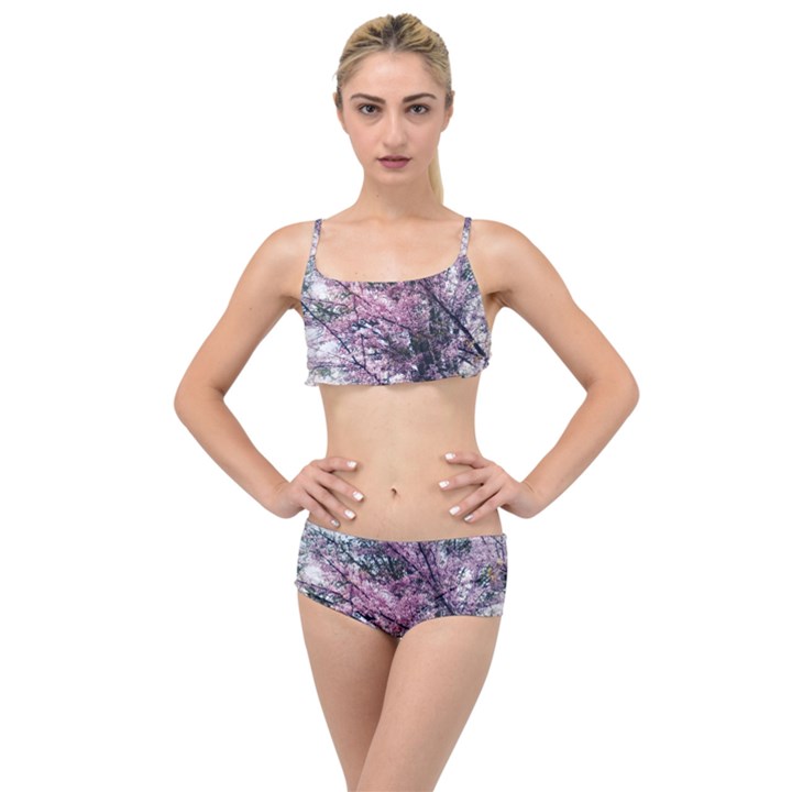 Ohio Redbud Layered Top Bikini Set