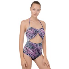 Ohio Redbud Scallop Top Cut Out Swimsuit by Riverwoman