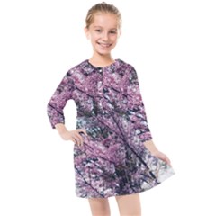 Ohio Redbud Kids  Quarter Sleeve Shirt Dress by Riverwoman