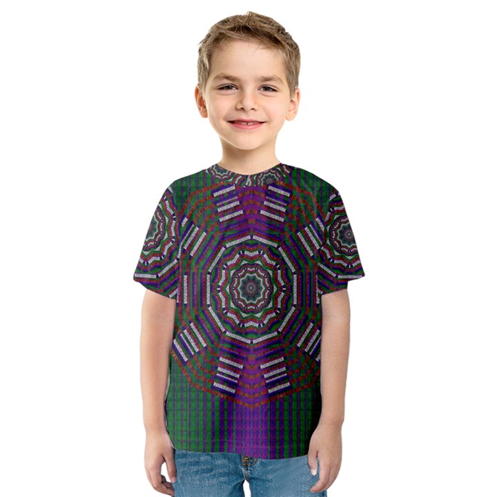 Orchid Landscape With A Star Kids  Sport Mesh Tee