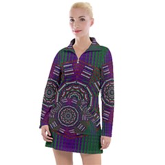 Orchid Landscape With A Star Women s Long Sleeve Casual Dress by pepitasart