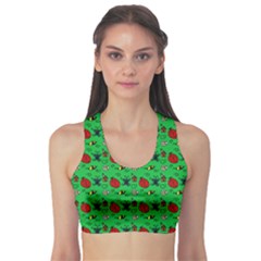 Bugs Pattern Sports Bra by snowwhitegirl