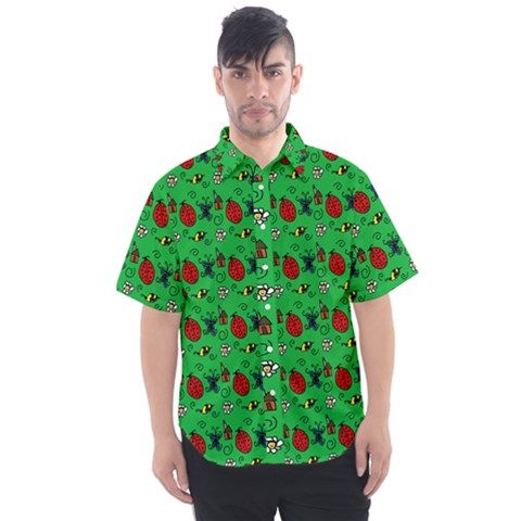 Bugs Pattern Men s Short Sleeve Shirt by snowwhitegirl