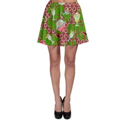 Ice Cream Tropical Pattern Skater Skirt by snowwhitegirl