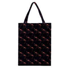 Flamingo Pattern Black Classic Tote Bag by snowwhitegirl