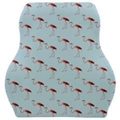 Flamingo Pattern Blue Car Seat Velour Cushion 