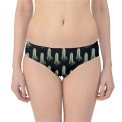 Cactus Black Pattern Hipster Bikini Bottoms by snowwhitegirl