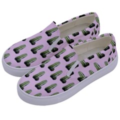 Cactus Pink Pattern Kids  Canvas Slip Ons by snowwhitegirl