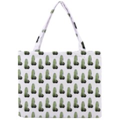 Cactus White Pattern Mini Tote Bag by snowwhitegirl