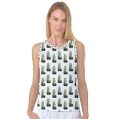 Cactus White Pattern Women s Basketball Tank Top by snowwhitegirl