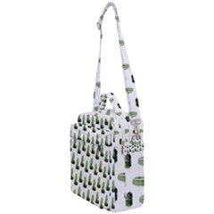 Cactus White Pattern Crossbody Day Bag