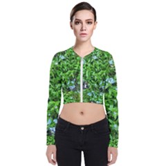 Forget Me Not Long Sleeve Zip Up Bomber Jacket by Riverwoman