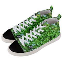 Forget Me Not Men s Mid-top Canvas Sneakers by Riverwoman