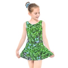 Forget Me Not Kids  Skater Dress Swimsuit by Riverwoman