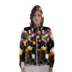 Tulips  Women s Hooded Windbreaker by Riverwoman