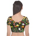 Tulips  Velvet Short Sleeve Crop Top  View2