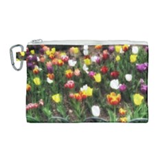 Tulips  Canvas Cosmetic Bag (large) by Riverwoman