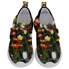 Tulips  Kids  Velcro No Lace Shoes by Riverwoman