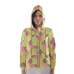 Unicorn Carousel Women s Hooded Windbreaker