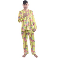 Unicorn Carousel Men s Satin Pajamas Long Pants Set