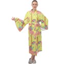 Unicorn Carousel Maxi Tie Front Velour Kimono View1