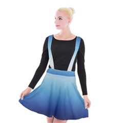 Blue Ombre Suspender Skater Skirt by VeataAtticus