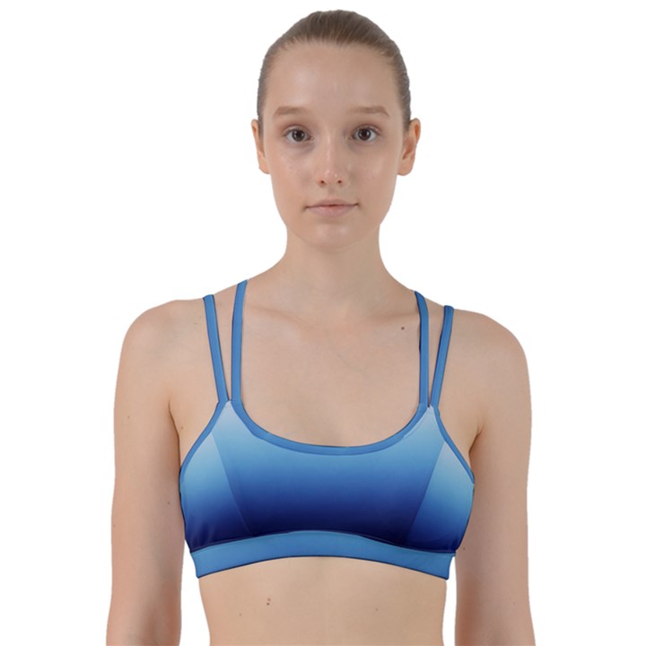 Blue Ombre Line Them Up Sports Bra