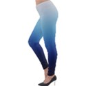 Blue Ombre Lightweight Velour Leggings View3