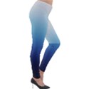 Blue Ombre Lightweight Velour Leggings View4