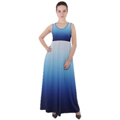 Blue Ombre Empire Waist Velour Maxi Dress