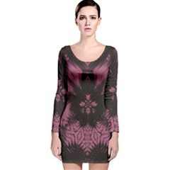 Glitch Art Grunge Distortion Long Sleeve Velvet Bodycon Dress by Mariart