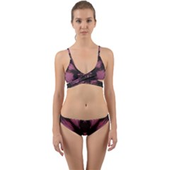 Glitch Art Grunge Distortion Wrap Around Bikini Set