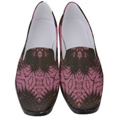 Glitch Art Grunge Distortion Women s Classic Loafer Heels