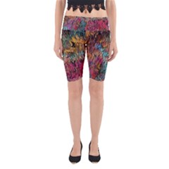 Oil Paint Yoga Cropped Leggings by Bajindul