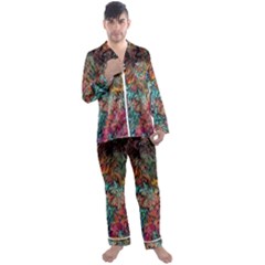 Oil Paint Men s Satin Pajamas Long Pants Set