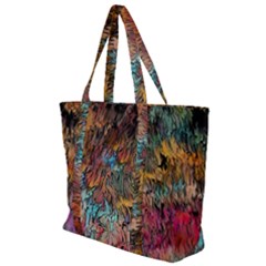 Oil Paint Zip Up Canvas Bag by Bajindul